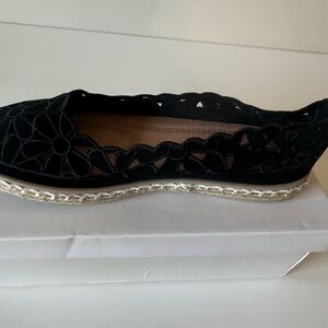 Elegant Black Espadrille Flats never worn